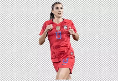 USA Women Football Player Alex Morgan showing her movement