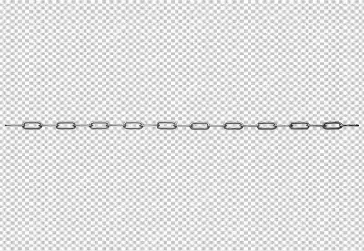 Grey chain folded in heap steel metal iron chain on grey surface transparent background 