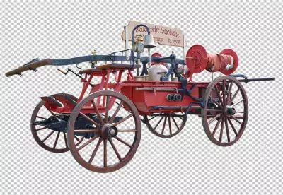 Old classic carriage transparent background 