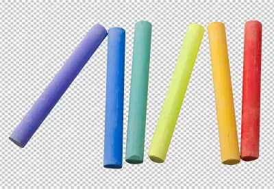 Five color chalk | transparent background 