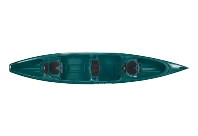 Top view River canoe