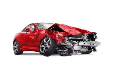 Car crash fully damage