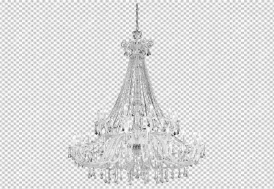 Luxury chandelier isolated on PNG