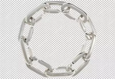 Stretched chain on a transparent background 