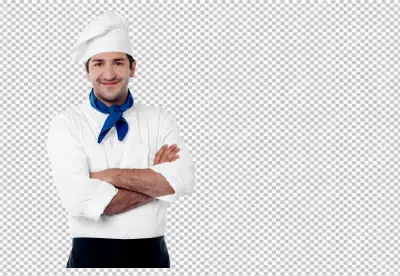 Medium shot chef transparent background PNG