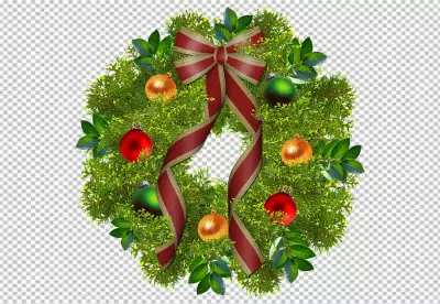 Hand drawn christmas wreath