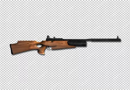 Sniper rifle isolated on transparent background vintage rifle png