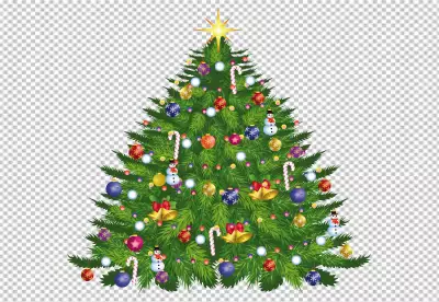 Realistic christmas tree concept PNG bg