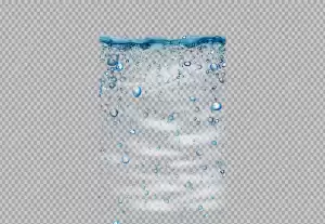Water with air bubbles