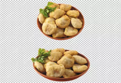 Jiaozi isolated on transparent background