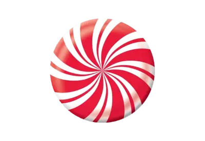 Vector big round spiral red and white lollipop on stick isolated on transparent background