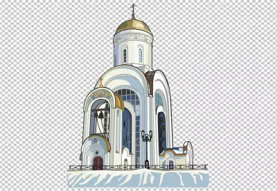 Serene church interior with wooden pews and altar lit png