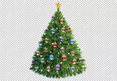Festive evergreen delight sparkling yuletide symbol isolated on transparent background PNGG