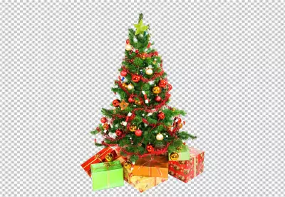 Festive Merry Christmas Elements on Transparent Background Perfect for Holiday Designs and Decorate png