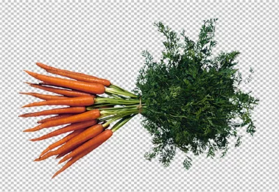 Carrot fresh vegetable on transparent background 
