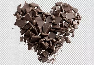 Love shape chocolate background | png background 