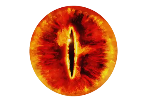 Abstract creative 3d sphere with anger eye