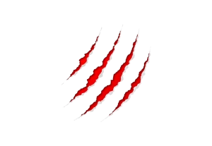 red Monster claw scratch