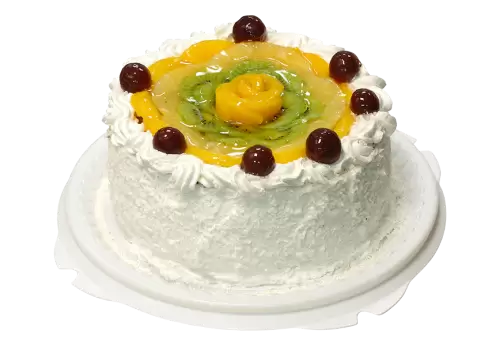 Tasty cake on plate  transparent background