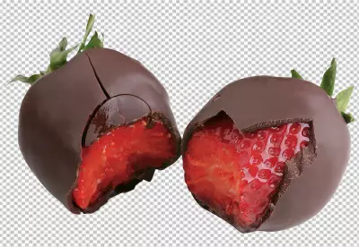 Strawberry chocolate transparent background 