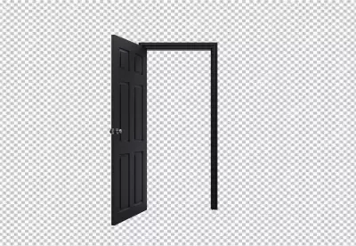 black interior door frame