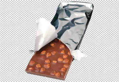 Top view chocolate tablets and chips