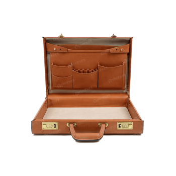 Open Leather Briefcase PNG