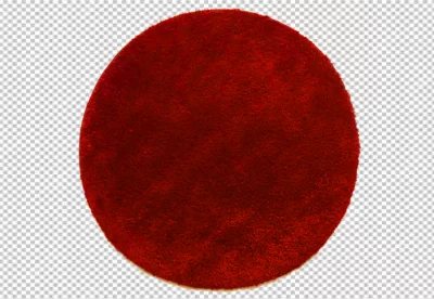 Red color rounded carpet transparent background