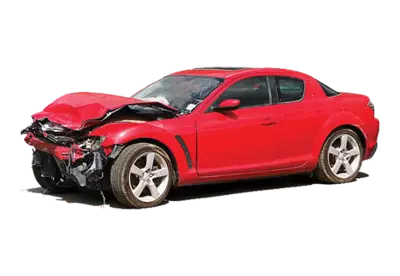 Sport car crash fully damage