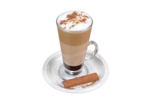 High angle glass with delicious coffee PNG