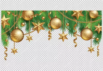 Christmas decor isolated a transparent background PNG