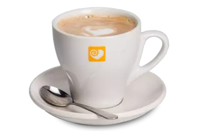 Latte isolated on transparent background