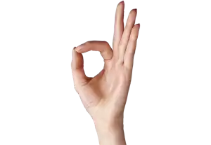 Hand with excellent gesture ok | hand showing Ok clipart