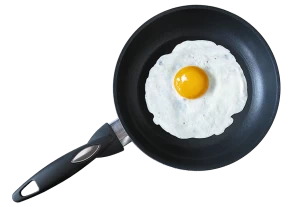 Frying pan fried egg