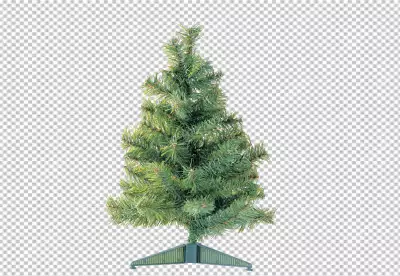 Christmas Tree with Colorful Ornaments Isolated on transparent Background