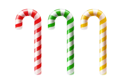 Heart from candy canes transparent background