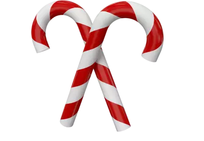 Christmas candy isolated transparent background 