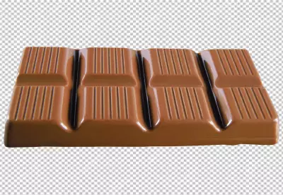 Falling chocolate pieces isolated on PNG  background