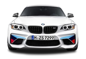 Car led lights realistic composition with dark silhouette of automobile