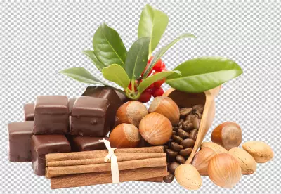 Chocolate with candy png bg