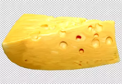 Cheese isolated on transparent background
