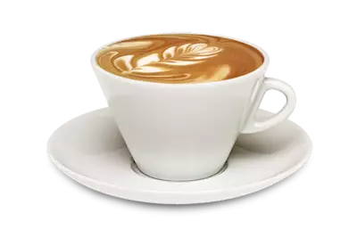 Hot fresh brewed coffee in the cup Transparent Background