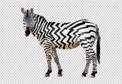 Zebra is looking at the camera