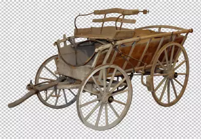 classic carriage in Wooden Cart