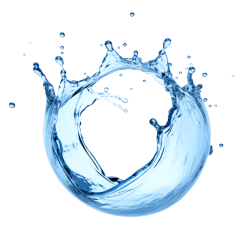 Rounder Water Splash Transparent Background