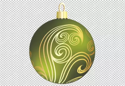 A set of christmas ornaments with a black and PNG BG