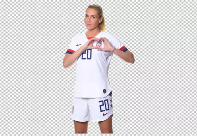 USA Women Football Player Allie Long Showing hart or love