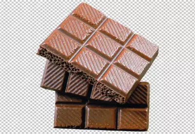 Bar Chocolate on transparent background