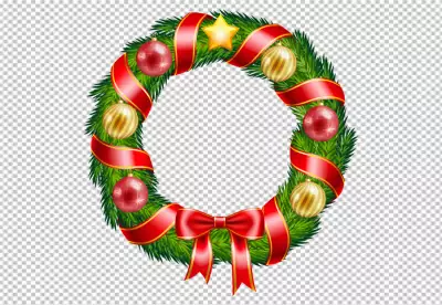 A wreath with a wreath that says quot christmas PNG transparent background 