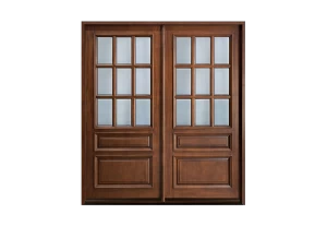 Closed Double Wooden door